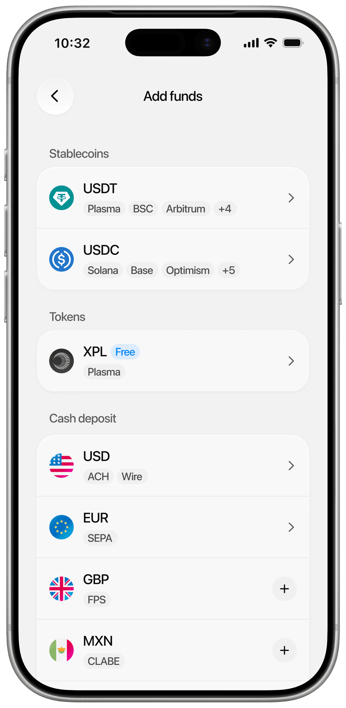 Bullion Note app showing supported local currency rails